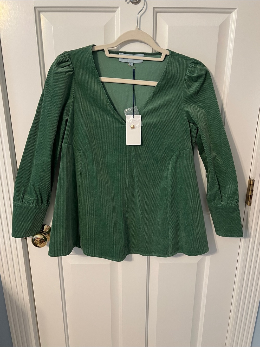 Tuckernuck Green Corduroy Top NWT Size S